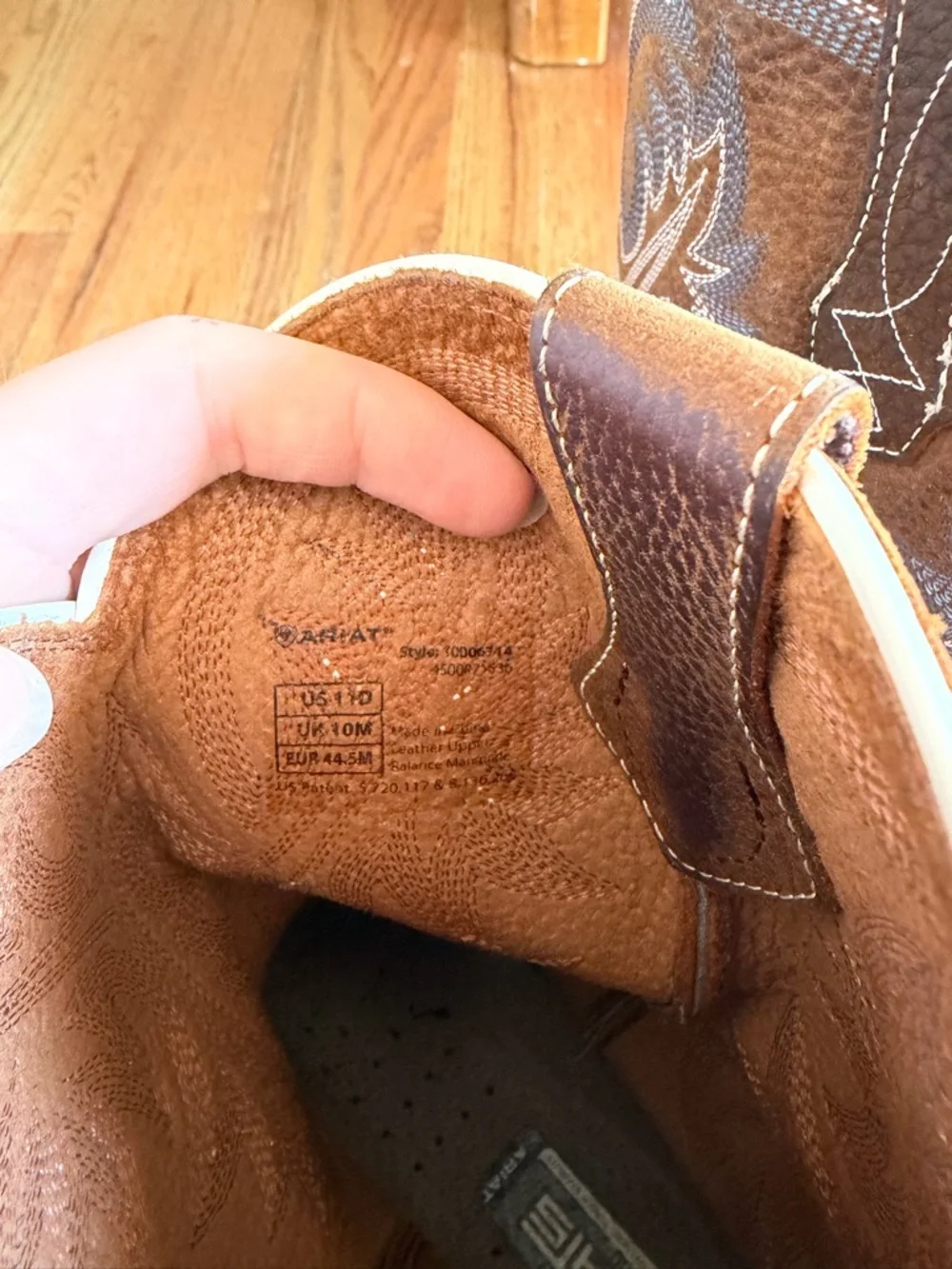 Ariat Brown Embroidered Western Leather Boots